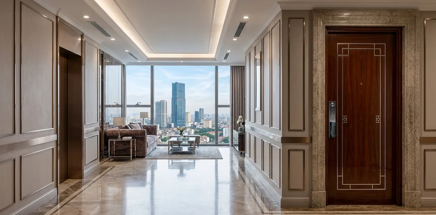 Khóa nhận diện khuôn mặt Kenitsu cao cấp lắp đặt cho căn hộ hiện đại