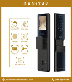 Khóa vân tay nhận diện khuôn mặt Kenitsu HIG09 cho cửa gỗ màu