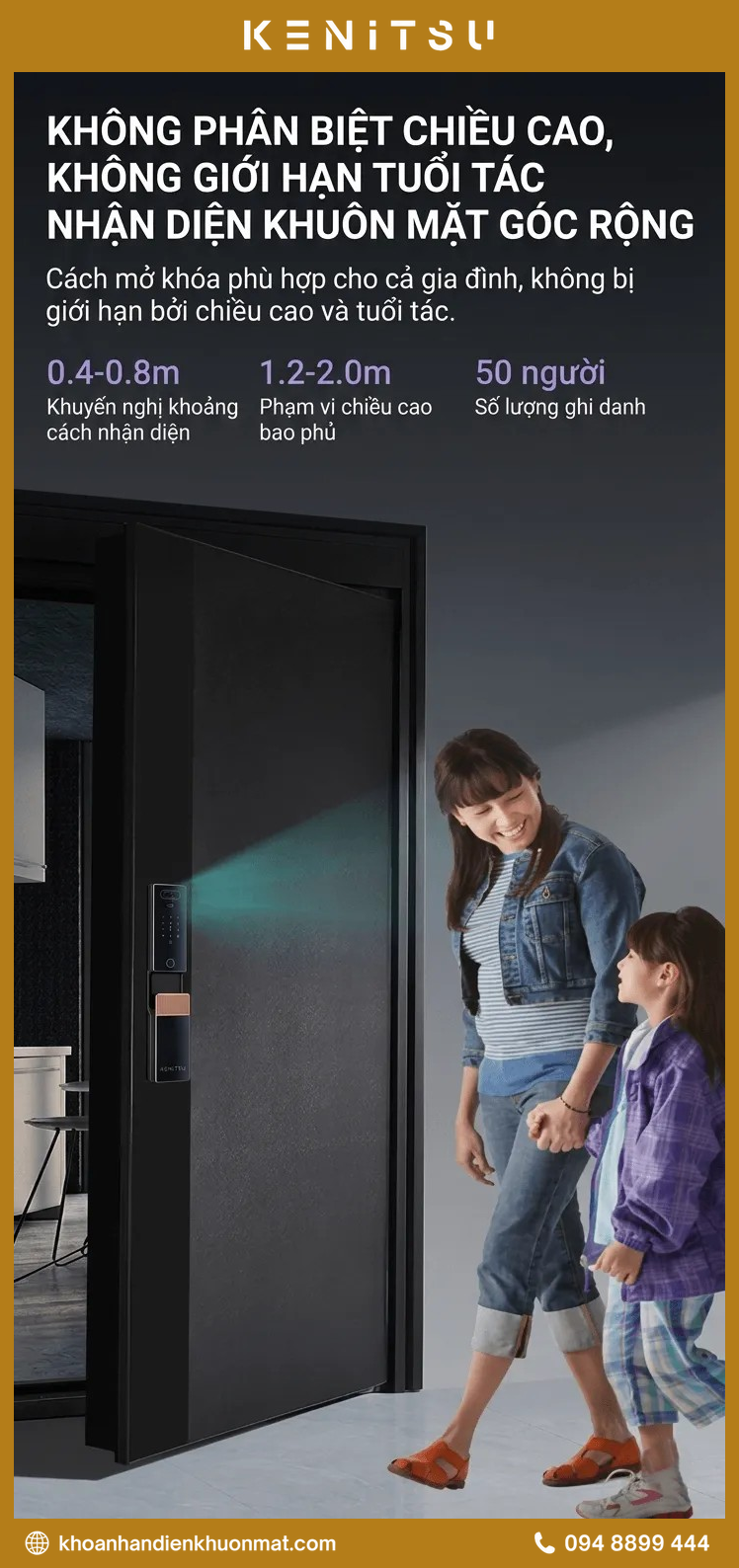 Phạm vi nhận diện khuôn mặt của Kenitsu HIG09